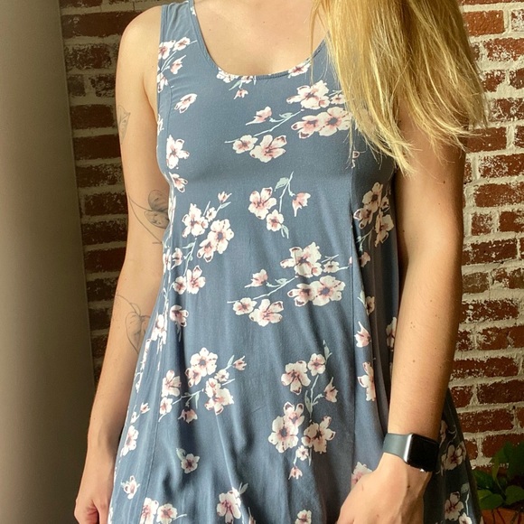 Garage blue floral mini dress - Picture 5 of 7